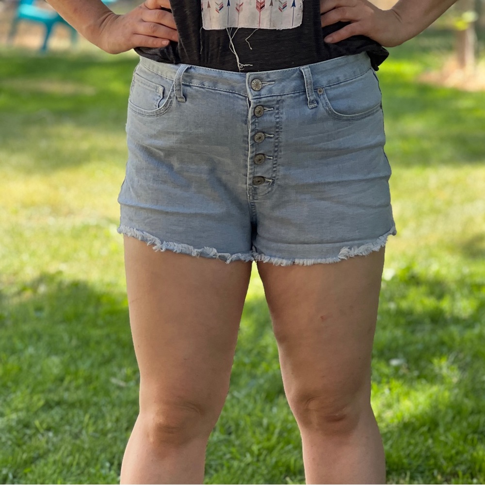 High Rise Denim Shorts by ReWash